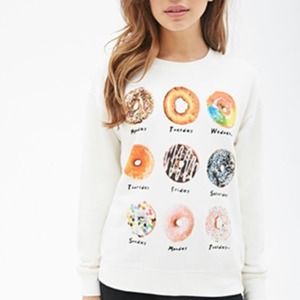 Forever 21 Donut Days of the Week Pullover